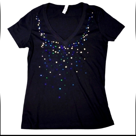 Crystal Embellished T-Shirt NWOT - Picture 1 of 4